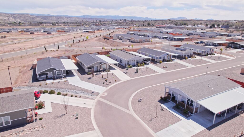 Exterior of a Arizona manufactured home community