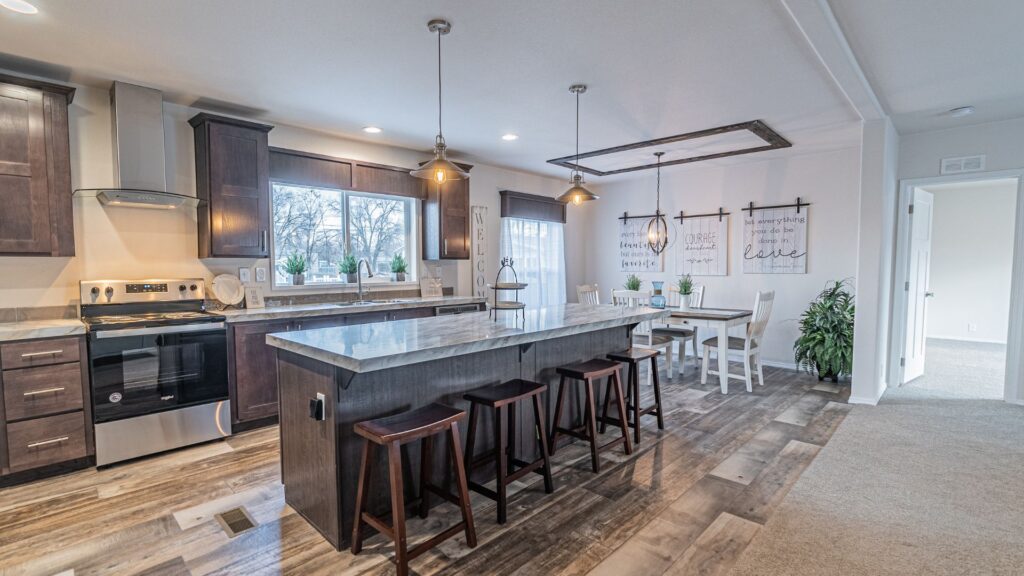 Interior of a modern manufactured home