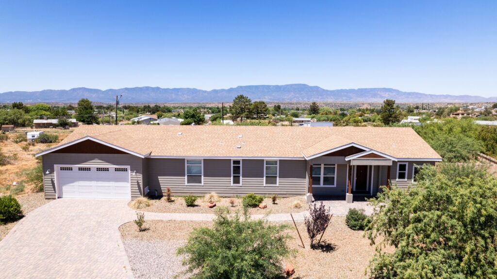 Exterior of a modern manufactured home
